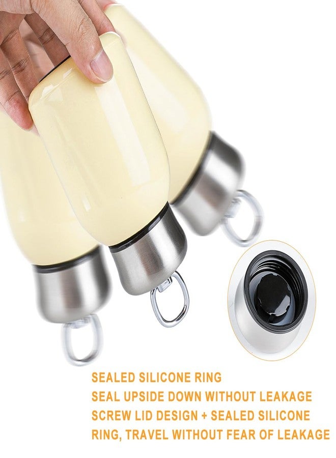 Fellibay 10oz/300ML Small Thermal Mug Leak Proof Vacuum Flasks 304 Stainless Steel Cold and Hot Thermal Flask for Kids Women Office Lunch Coffee Milk Tea (Beige) - Image 4